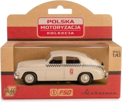 Modello storico dell'auto PRL Warszawa M20 taxi sabbia