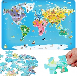Classico puzzle mappa del mondo