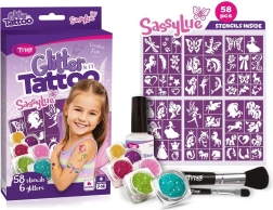 SassyLue grande set di tatuaggi glitterati per bambine