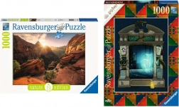 Puzzle Ravensburger 2×1000 pezzi con tecnologia SoftClick