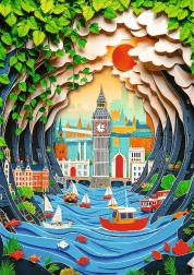 Puzzle Trefl Paper Art: Londra 1000 pezzi
