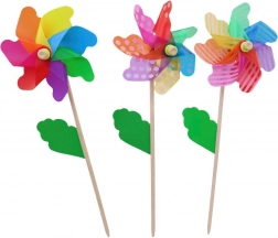 Mulino a Vento di Legno con Bastoncino 18 cm