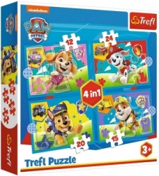 Puzzle 4v1 Paw Patrol Cani in Corsa