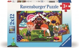 Puzzle Ravensburger Il magico mondo delle fiabe 2×12 pezzi