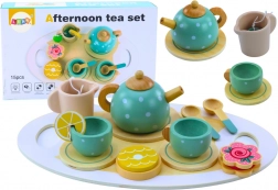 Set da tè e caffè in legno per bambini (15 pezzi)