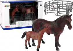 Set 2 Figure Cavallo con Recinto e Puledro
