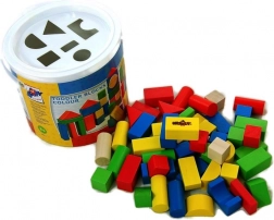 Blocchi di legno per bambini in secchio con selezionatore