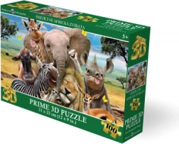 Puzzle 3D Animali africani sorridenti 100 pezzi