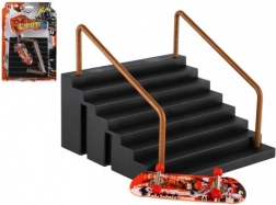 Skateboard da dito con gradini e corrimano 9 cm