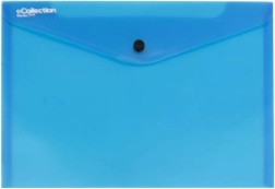 Busta con bottone A5, blu, polipropilene