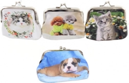 Portafoglio con animaletti in similpelle