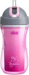 Chicco tazza termica sportiva con cannuccia 266 ml, blu (14m+)