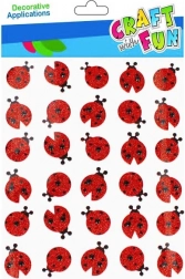 adesivi coccinelle con glitter 30 pz