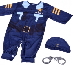 Costume da poliziotto per bambini con cappello e manette