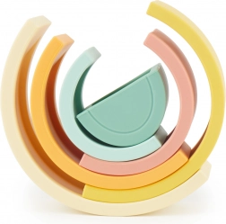 Arcobaleno impilabile in silicone BIECO Tropical Vibes, 6 pezzi