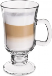 Bicchiere da latte 250 ml con stelo e manico