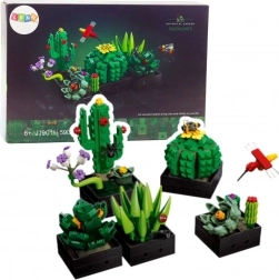 Set di costruzione cactus e fiori, 590 pezzi