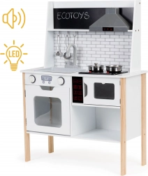 Cucina giocattolo in legno con luci e suoni ECOTOYS
