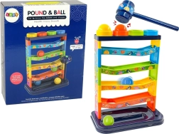 Scivolo colorato per palline con sonaglio e funzione educativa