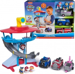 Torre di salvataggio PAW Patrol con luci e suoni con veicoli e personaggi