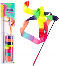 Nastro colorato per ginnastica con bacchetta per danza e ginnastica