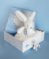 Set regalo Doudou blu - coniglietto con copertina