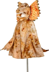 Costume per bambini mantello da dinosauro dilophosaurus 4–7 anni