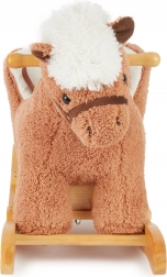 Cavallino a dondolo in peluche con sedile Bieco