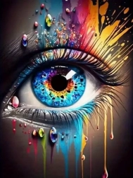pittura diamantata occhio colorato 30 × 40 cm