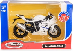 Modello di moto 1:18 SUZUKI GSX‑R1000 bianco