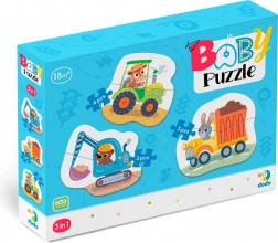 Dodo puzzle per bambini trasporti 3 in 1 (2, 3, 4 pezzi)