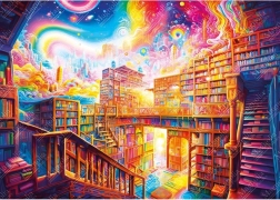 Puzzle Città dei libri 1000 pezzi MAGNOLIA