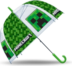Ombrello manuale trasparente MINECRAFT verde