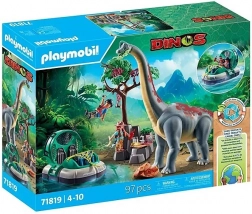 Playmobil Dinos brachiosauro con hovercraft