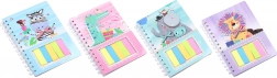 Blocco per appunti con animaletti 12,1 × 18,5 cm, 60 fogli + adesivi