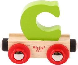 Carrozza in legno con lettera C Bigjigs Rail