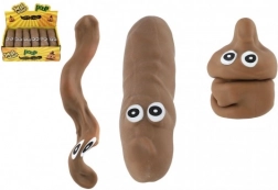 Giocattolo antistress a forma di cacchina 14 cm elastico e modellabile