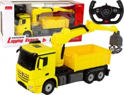 Camion RC con pinza MERCEDES-BENZ Arocs Rastar – giallo