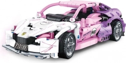 Set di costruzione auto sportiva rosa, 652 pezzi