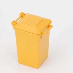 Bidone della spazzatura Bruder giallo