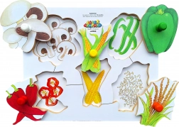 Puzzle da tavolo in legno Vegetali