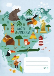 Quaderno scolastico A5 a righe Nord America 10 fogli