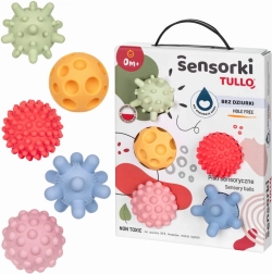 Palline sensoriali pastello per neonati senza fori – set da 5 pezzi