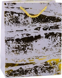 Elegante borsa regalo con decorazioni dorate 23 x 18 x 10 cm