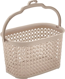 Cestino pensile per mollette color crema 22 × 14,5 × 13,5 cm