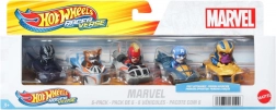 Hot Wheels RacerVerse Marvel – confezione da cinque veicoli in metallo