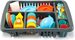 Set di stoviglie per piccole casalinghe con scolapiatti