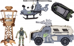 set militare con figurine ed effetti luminosi e sonori 25 cm