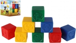 Blocchi di plastica colorati per bambini con animali, set di 8 pezzi