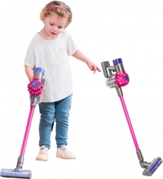 Giocattolo aspirapolvere senza fili a stick per bambini CASDON DYSON rosa con suoni